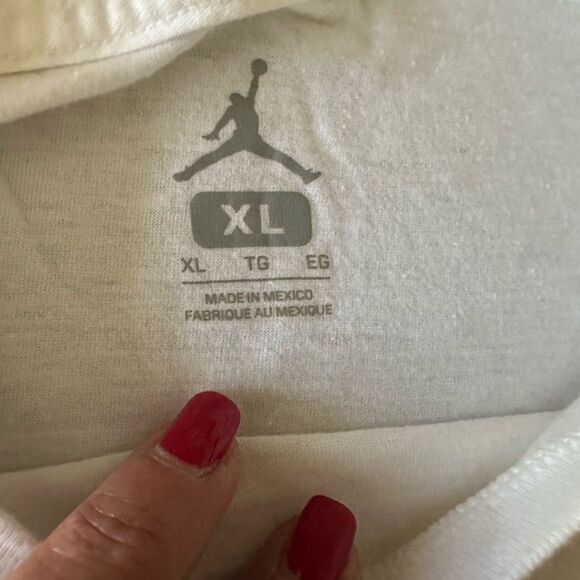 Jordan Air White Tee with Black Logo - Picture 2 of 4